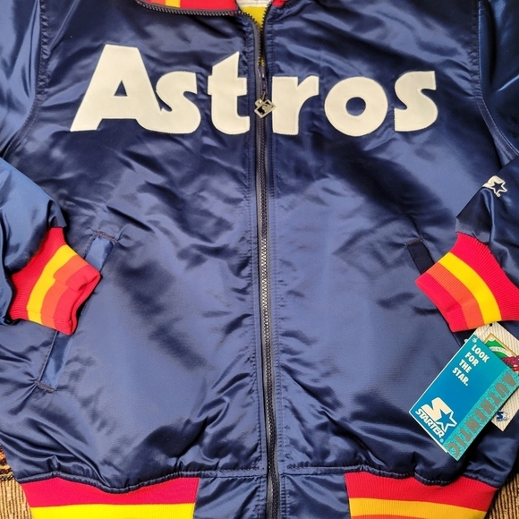 STARTER Vintage Astros Satin Jacket - Picture 4 of 9